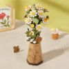 diy wood flower bouquet,diy wooden flower bouquet,wooden flower bouquet diy,rowood diy wooden flower bouquet 3d wooden puzzle,wood flower bouquet diy