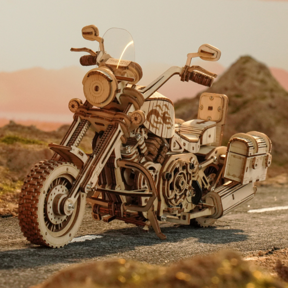 rokr 3d wooden puzzle car kits cruiser motorcycle (1)