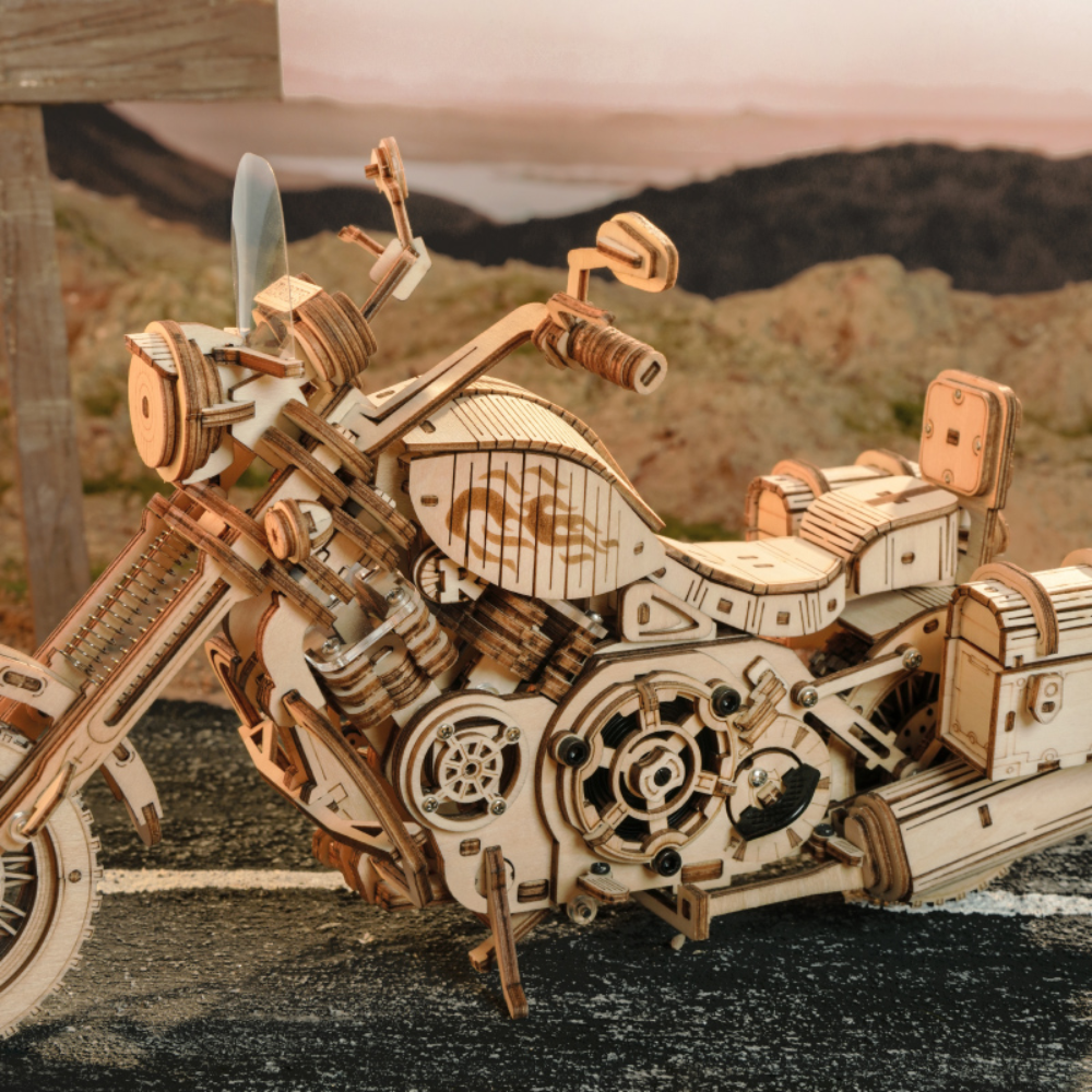 rokr 3d wooden puzzle car kits cruiser motorcycle (2)