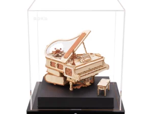 rokr 3d wooden puzzles model kits magic piano display stand