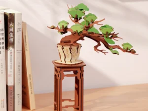 rolife 3d wooden puzzle,Evergreen Pine Bonsai