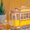 rolife 3d wooden puzzles tramcar model diy craft kits (5)